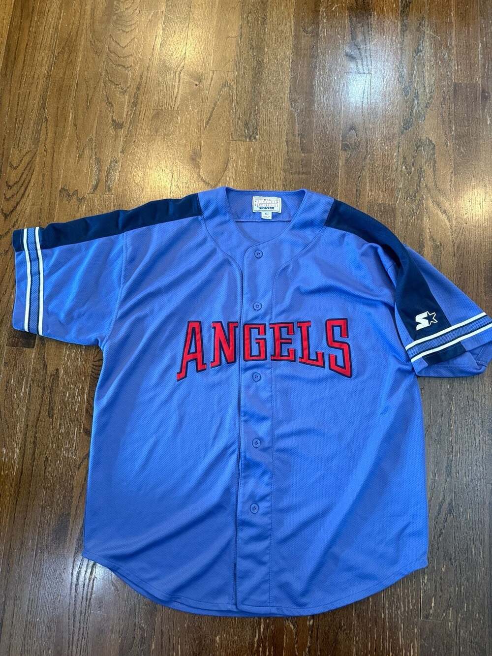 Starter California Angels Vintage MLB Baseball Jersey Size XL Blue